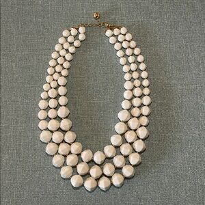 KATE SPADE CREAM GEM NECKLACE NWOT MODERN MULTI-STRAND CLASSIC